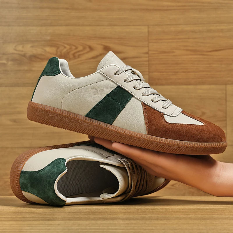 Suede Sneakers with Cushioned Insole