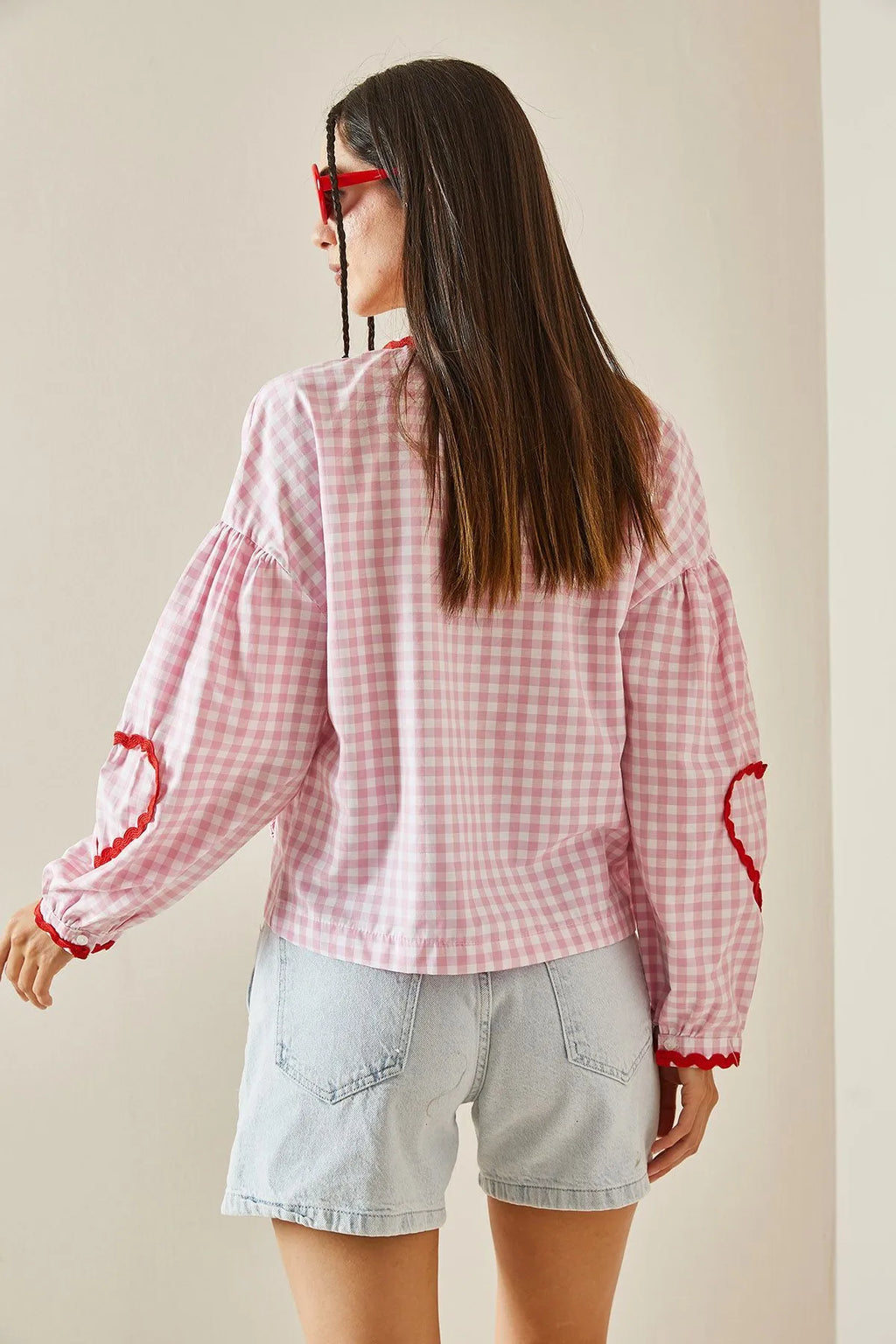Modern Hearts Long Sleeves Blouse