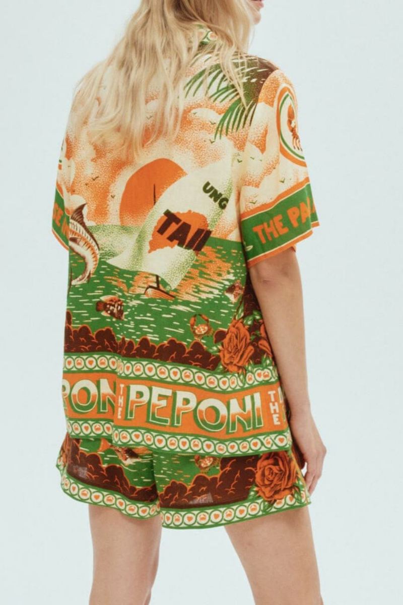 Distinctive Patterned Sunny Afternoon Patterned Shorts Two-Piece Set