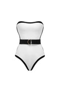 Modern Black White Contrast Luxe Resort Swimsuit