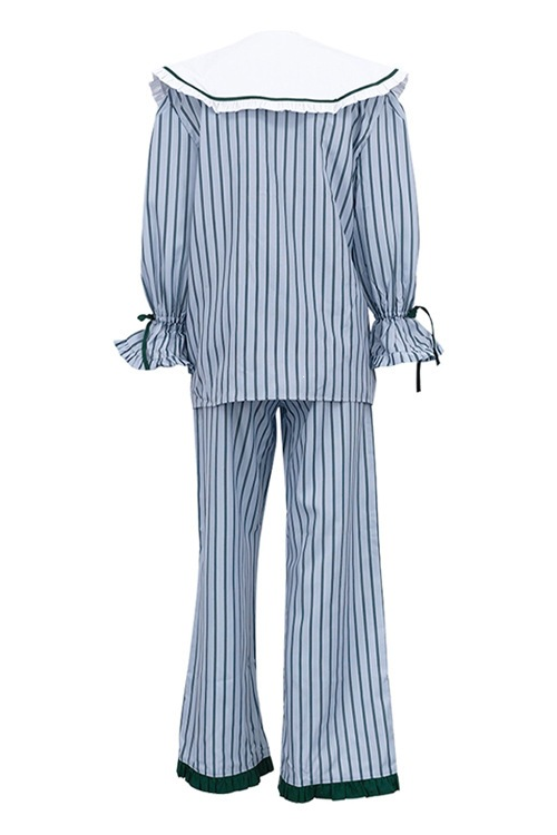 Coordinated Barbara Pj Set- Blue Stripe