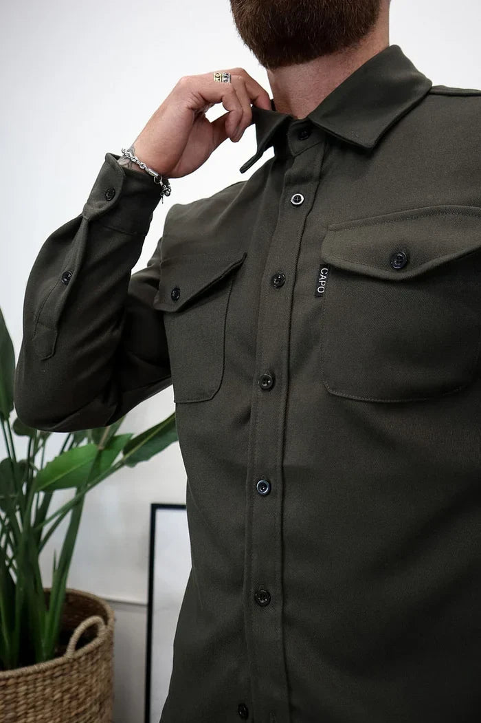 Shirt Jacket with Button Front