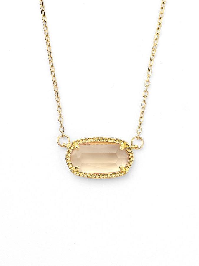 Statement Oval Birthstone Pendant Necklace