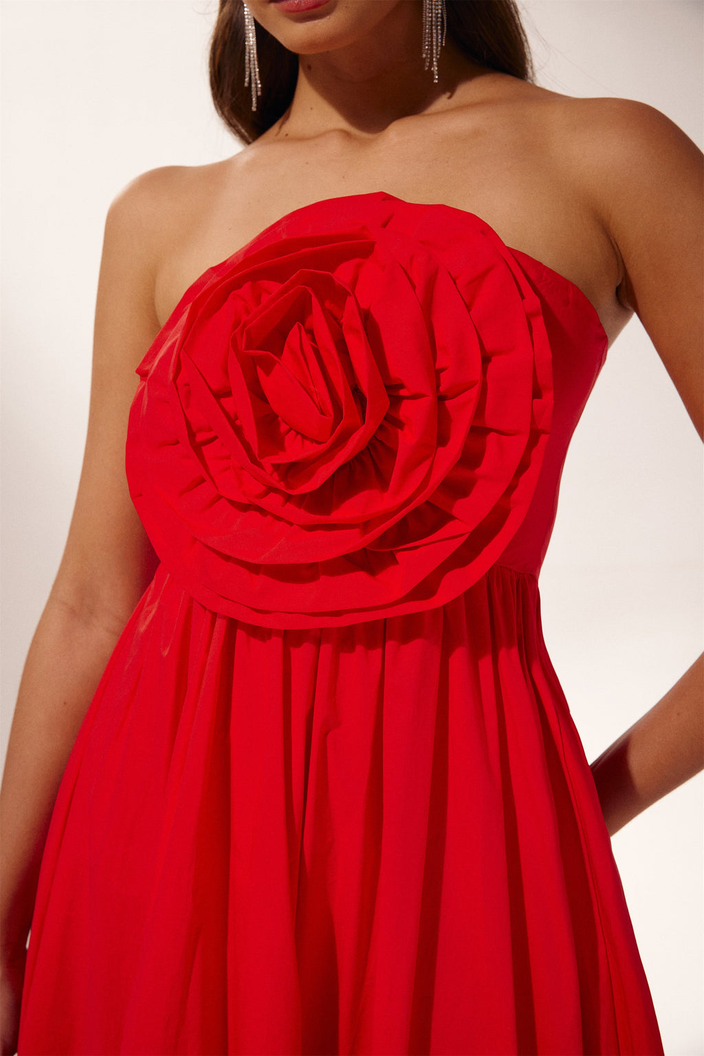 Frederica Flower Strapless Maxi-Length Dress