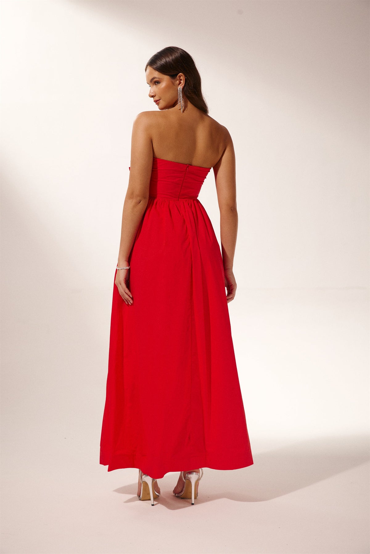 Frederica Flower Strapless Maxi-Length Dress