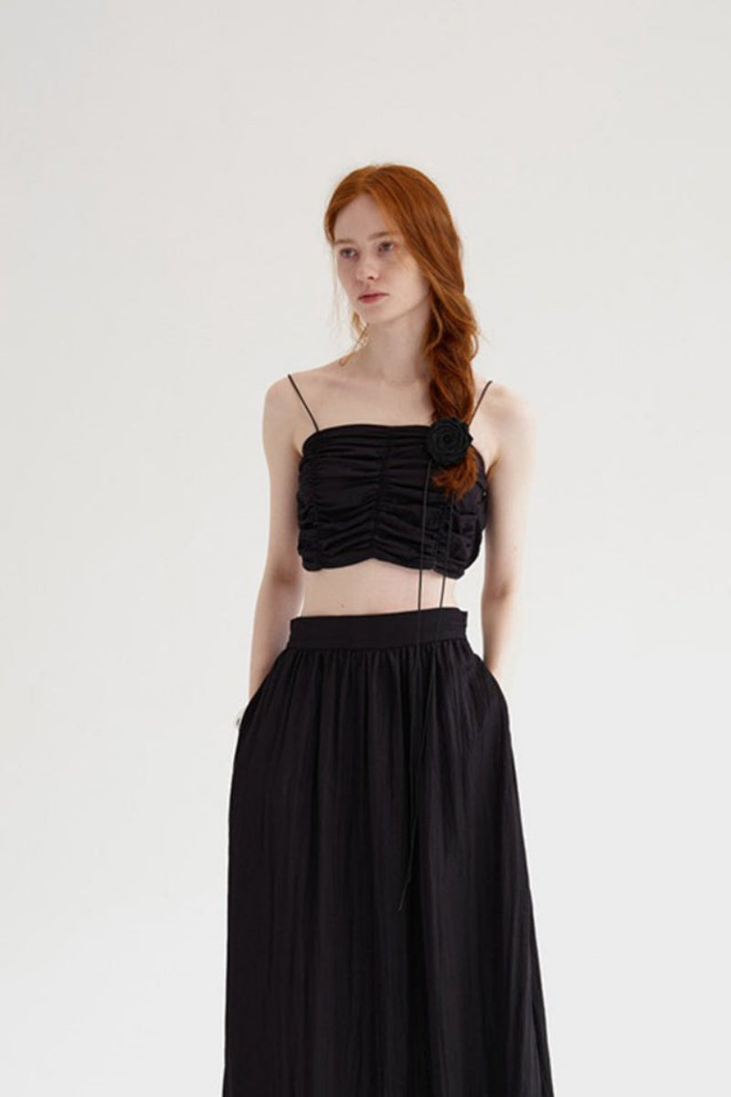 Modern Pleats Sleeveless Bandeau Top