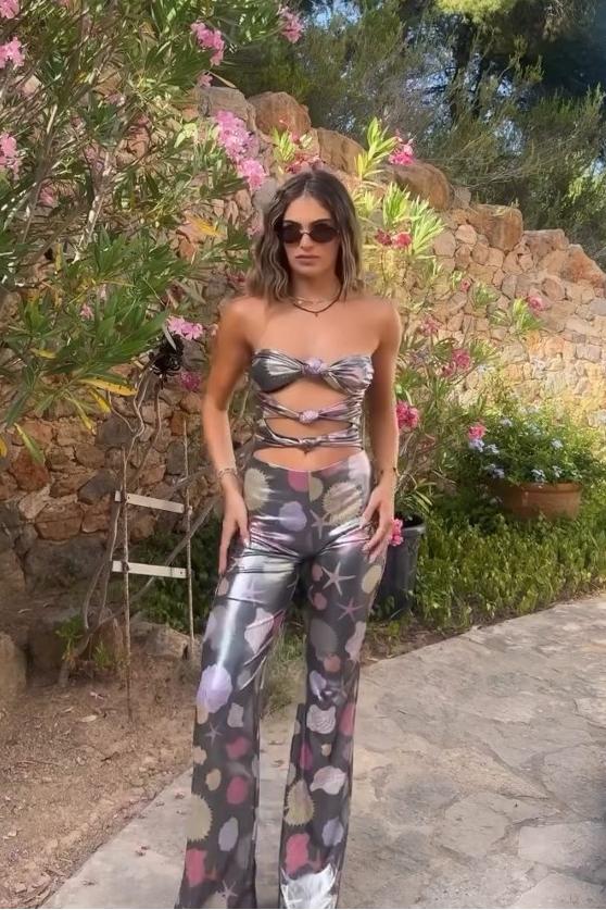 Kate Patterned Leather Jumpsuit