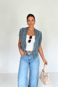 Modern Western Fringe Crop Coat
