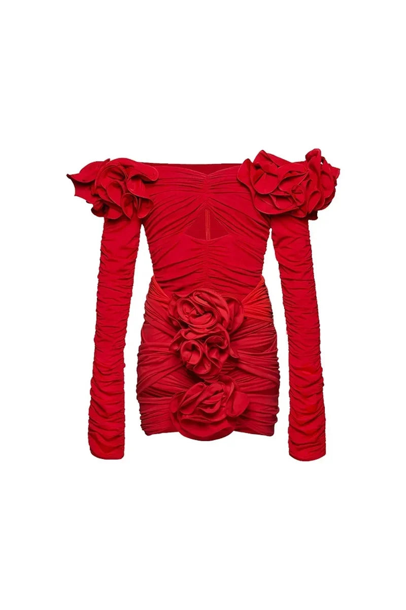 Flower Applique Swimwear Set