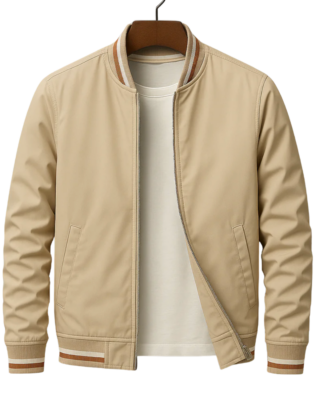 Bomber Jacket with Zip Front