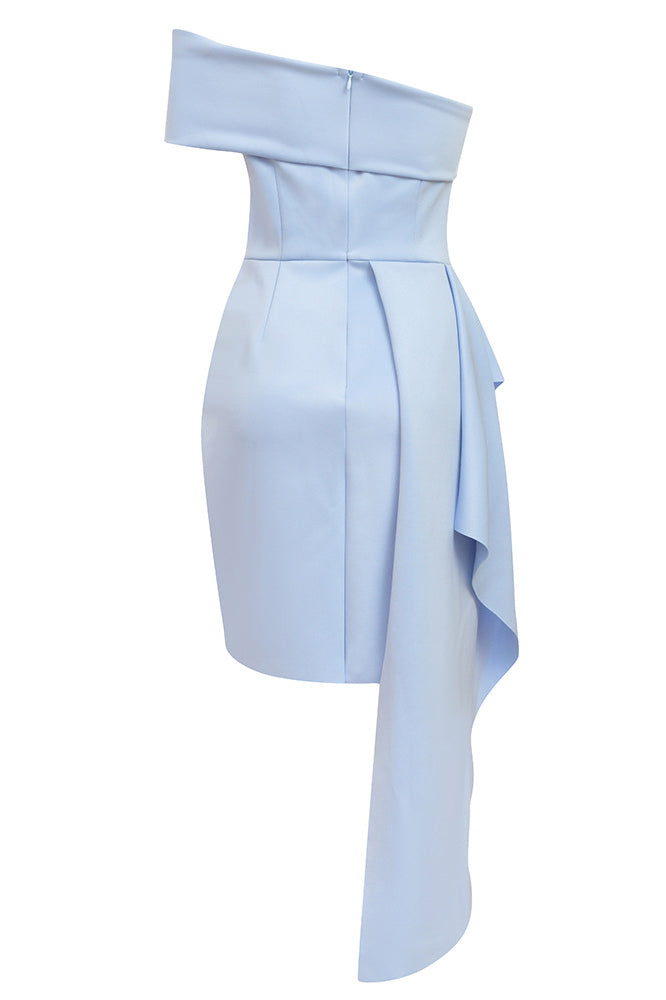 Modern Off-Shoulder Side-Slit Gown