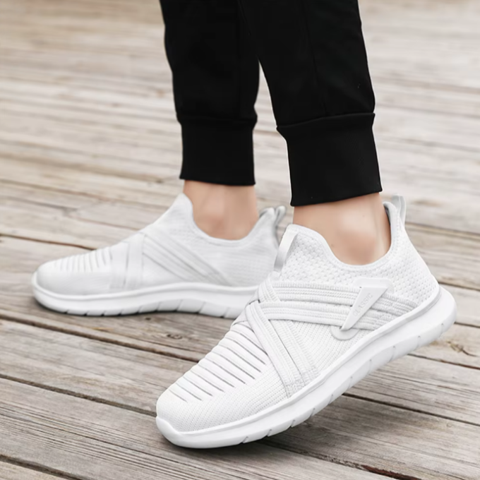 Knit Slip-On Shoes with Cushioned Sole