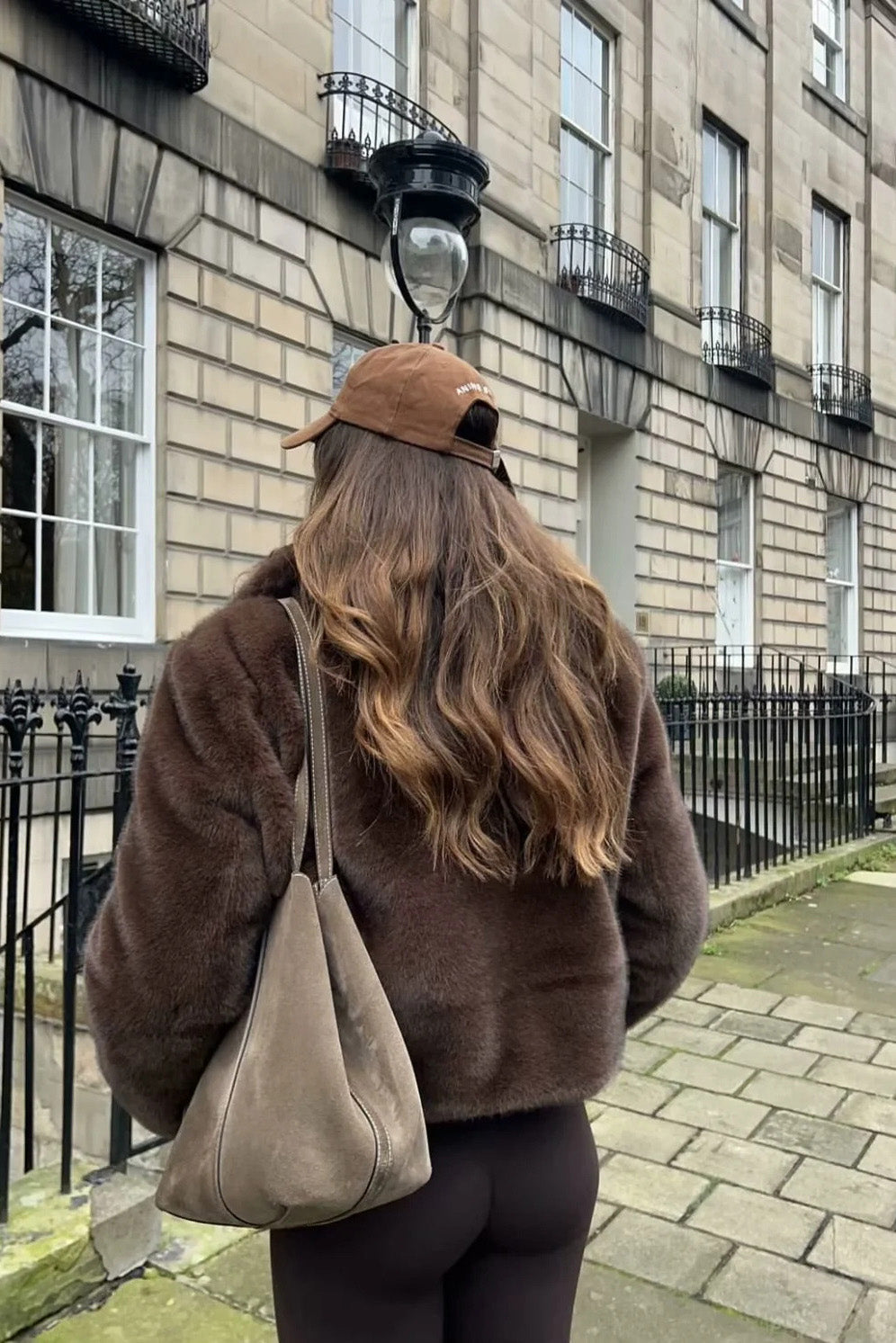 Modern Cocoa Tone Plush Lapel Jacket