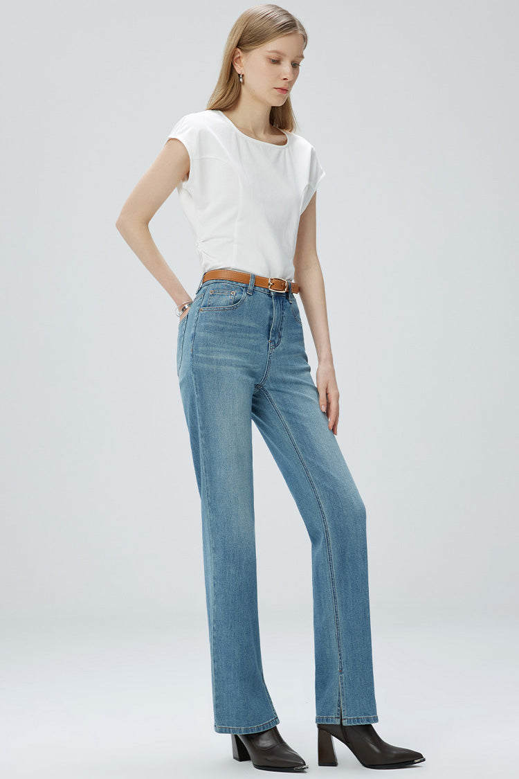 Modern French Fry Wide-leg Slim Jeans
