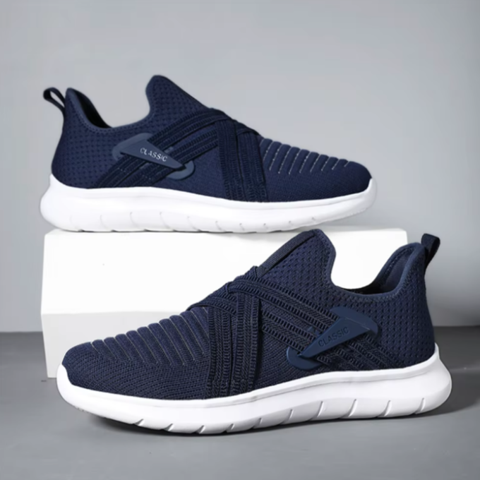 Knit Slip-On Shoes with Cushioned Sole