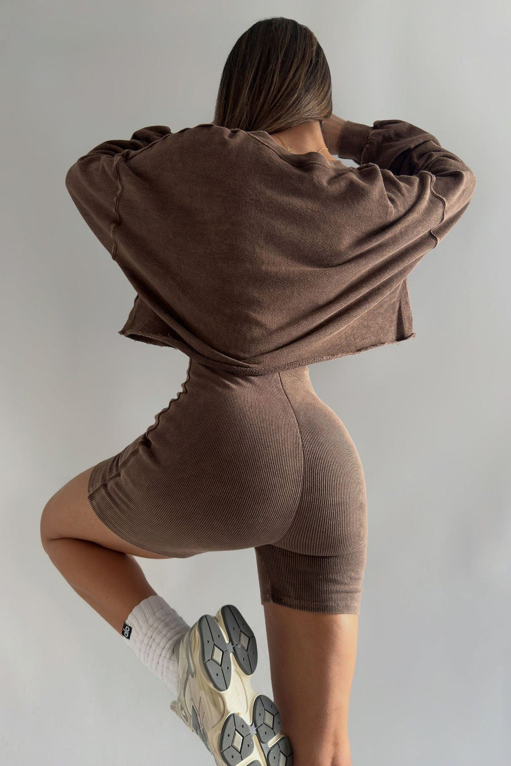 Fitted Jumpsuit + Retro Washed Sweatshirt Set