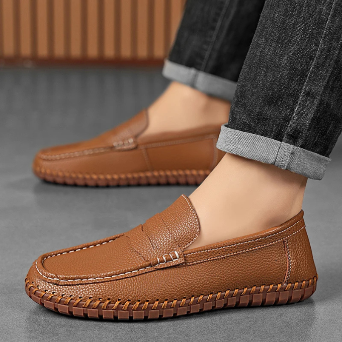 Full-Grain Leather Loafers with All-Day Comfort