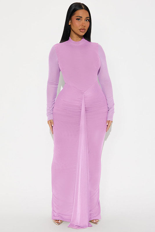 Sheer Cape Two-Piece Maxi-Length Dress Set
