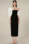 Modern Oversized Bow Hepburn Dress