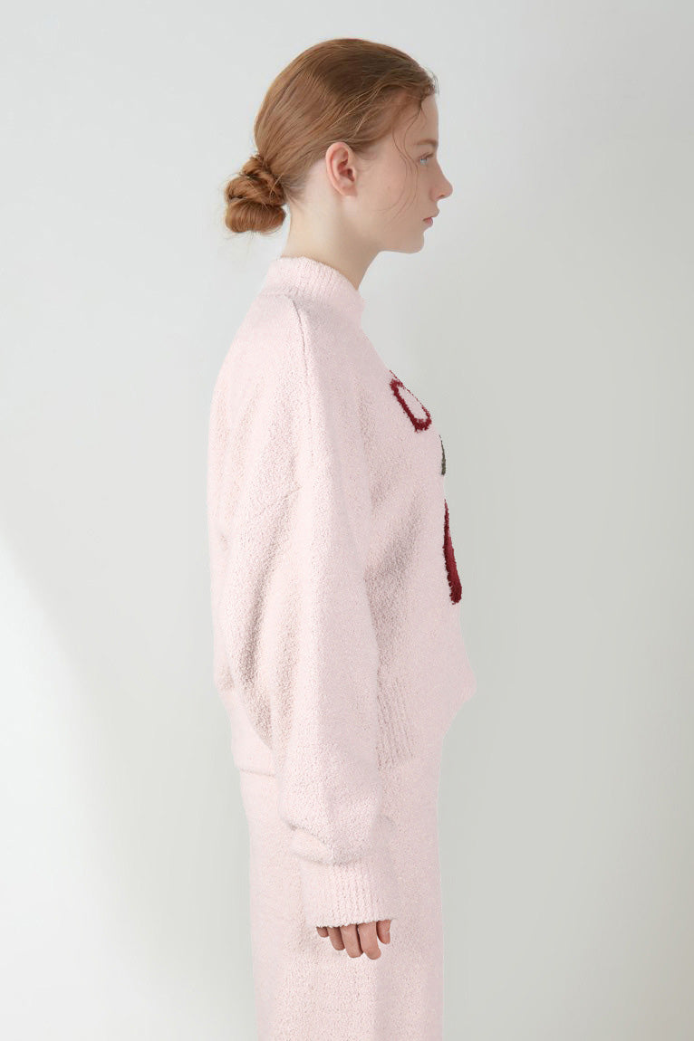 Coordinated Soft Half Velvet Milk Cherry Set