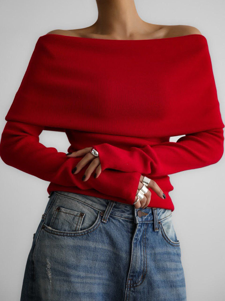 Modern Minimal Cream Knit Sweater