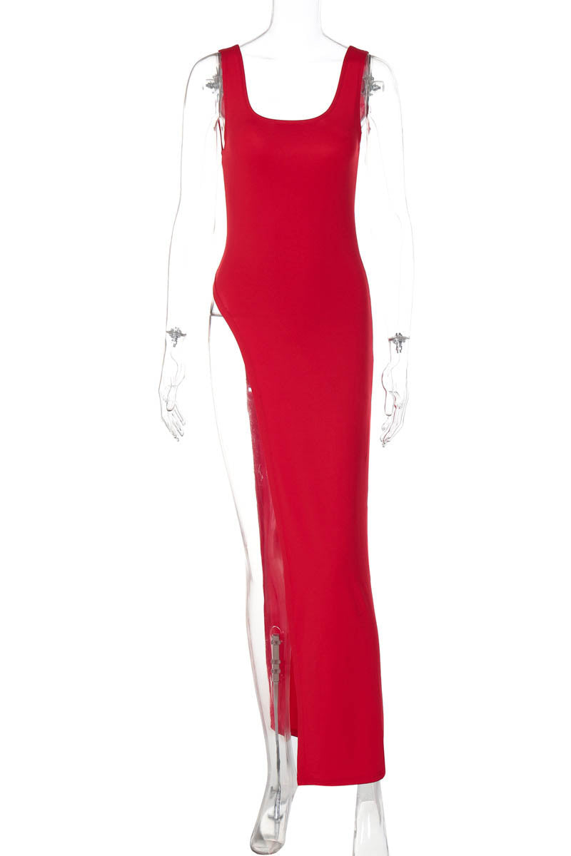 Urban Muse Slit Fitted Dress