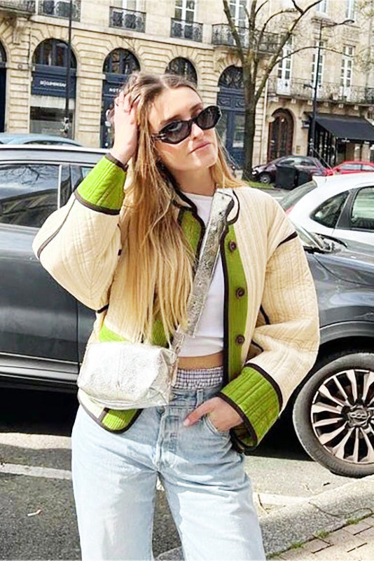 Modern Quilted Patchouli Jacket