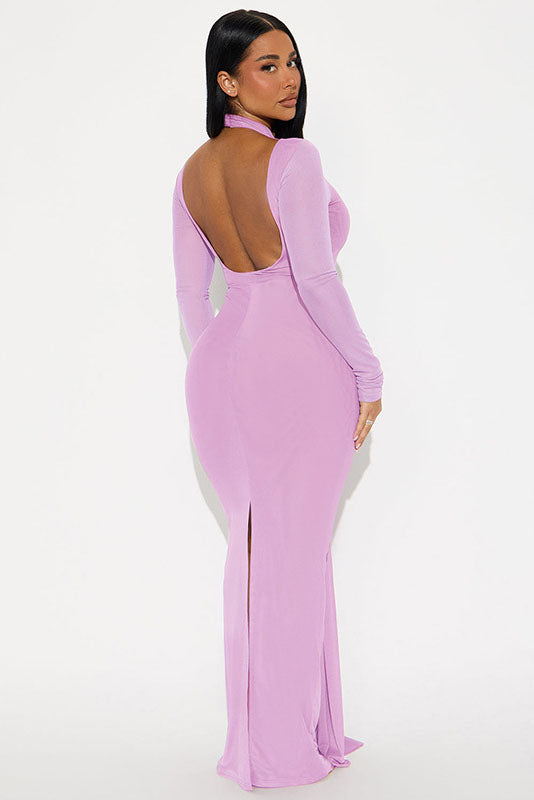 Sheer Cape Two-Piece Maxi-Length Dress Set