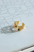 Statement 18k Gold Plated Precious Gems Ring Gold