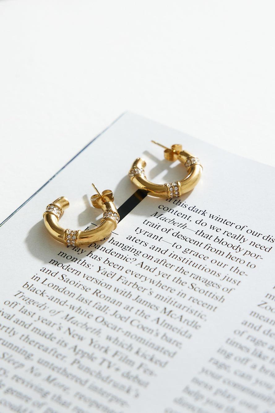 Modern 18k Gold Plated Dainty Hoops Gold