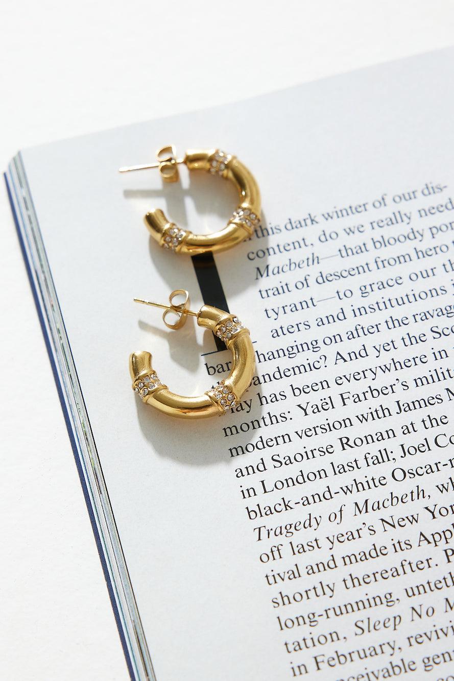 Modern 18k Gold Plated Dainty Hoops Gold