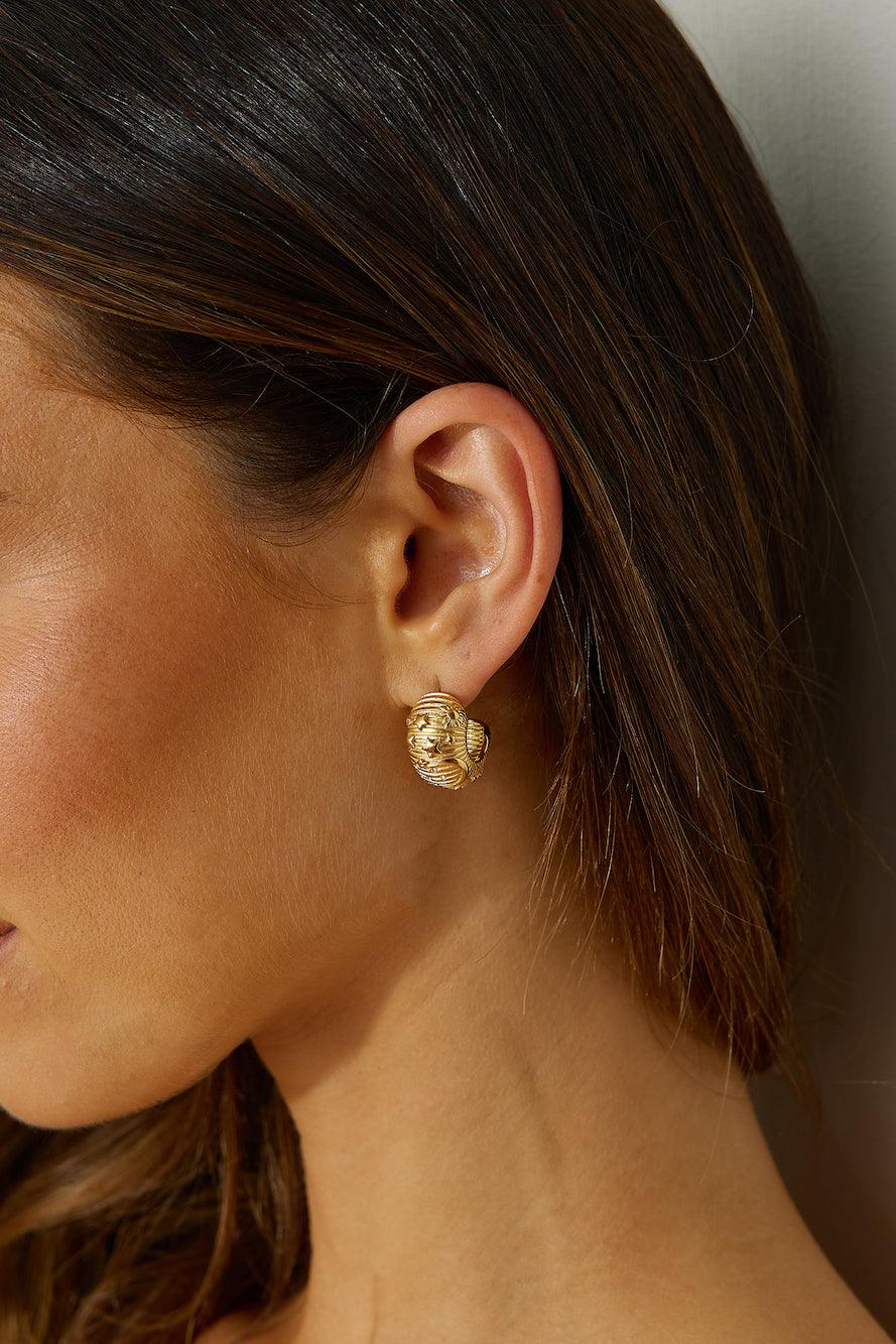 Statement 18k Gold Plated Designer Earrings Gold