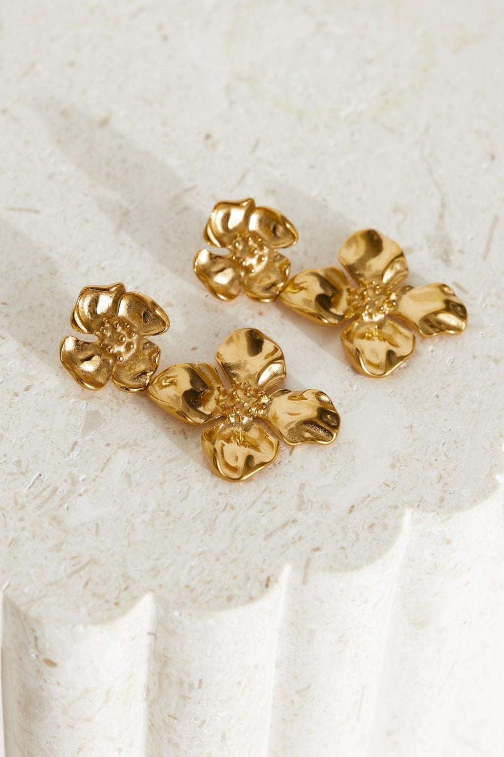 Statement 18k Gold Plated From The Forest Earrings Gold