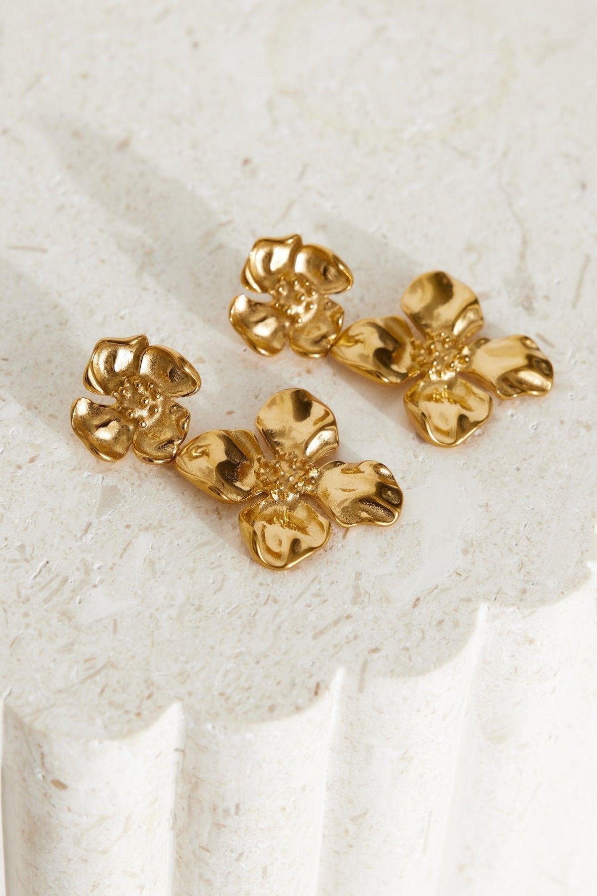 Statement 18k Gold Plated From The Forest Earrings Gold
