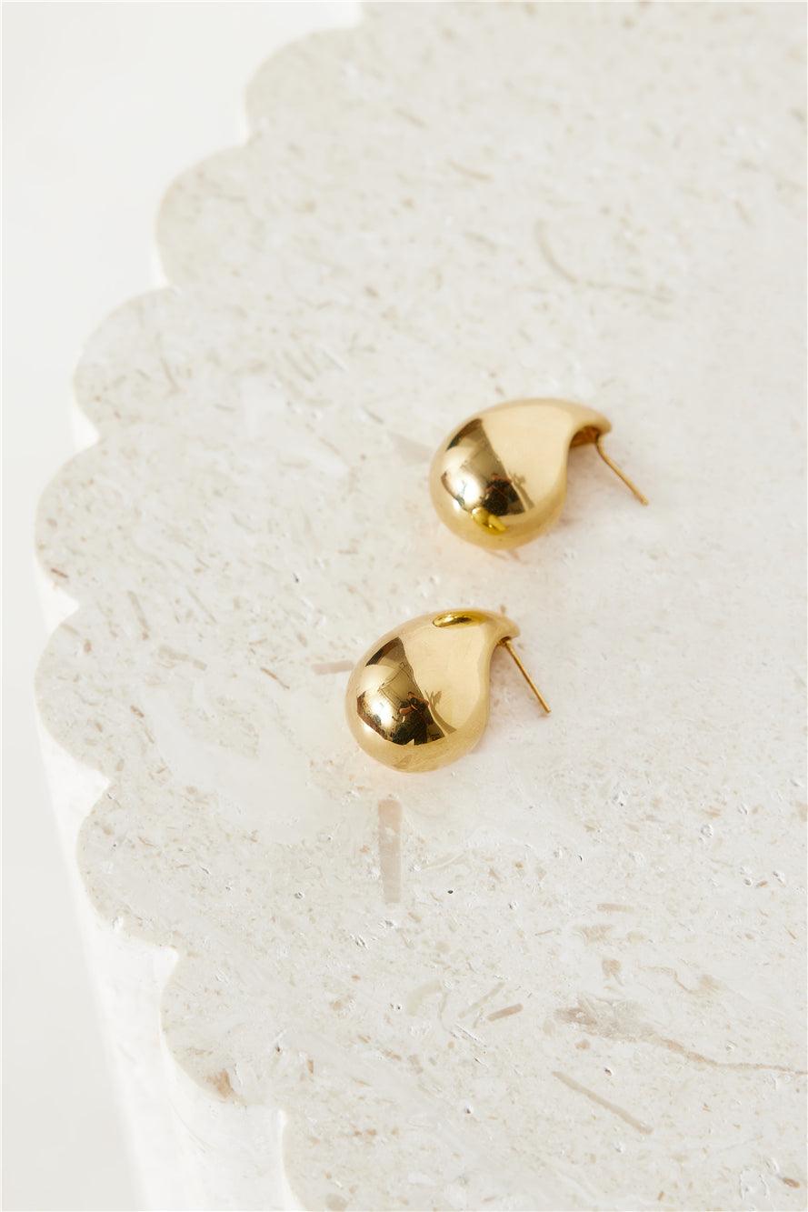 Statement 18k Gold Plated Dates At Night Earrings Gold
