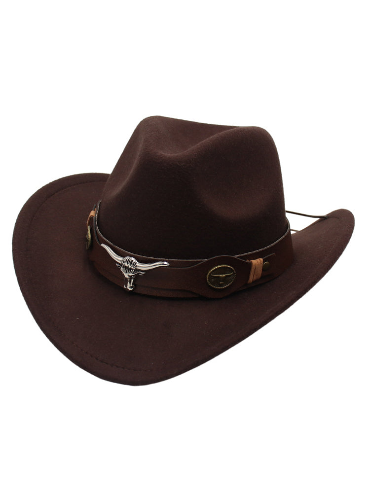 Modern Western Bull Head Deco Cowboy Cowgirl Hat