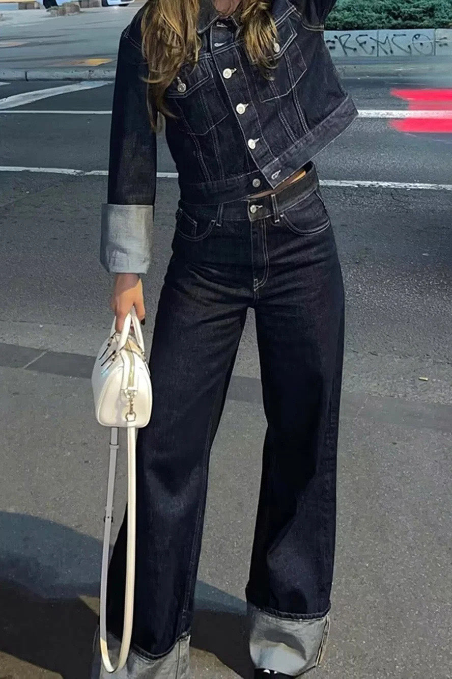 Coordinated 90s Retro Denim Set