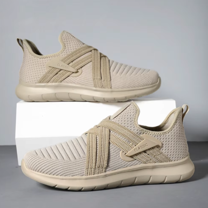 Knit Slip-On Shoes with Cushioned Sole