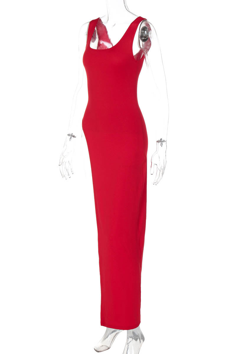 Urban Muse Slit Fitted Dress