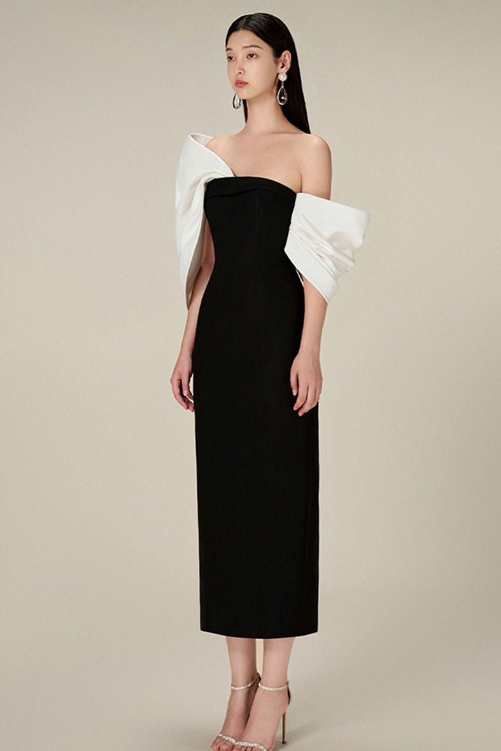 Modern Oversized Bow Hepburn Dress