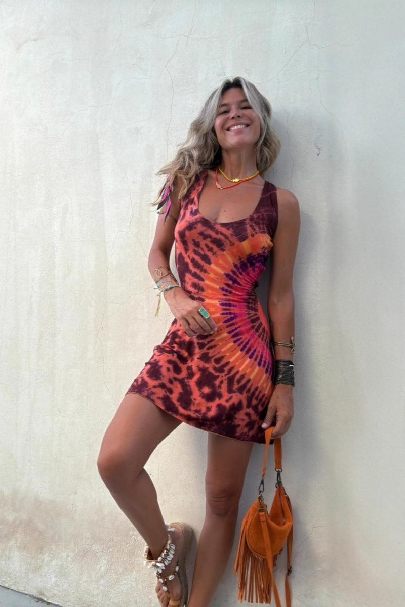 High-Waisted Camisole Mini-Length Dress