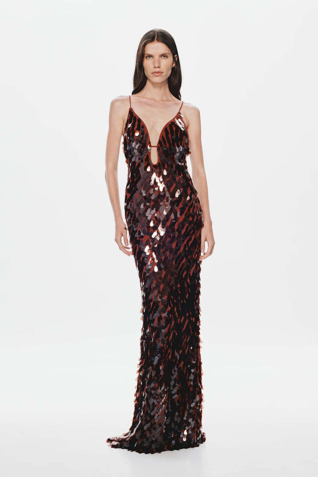 Modern Glittery Dress with Thin Straps