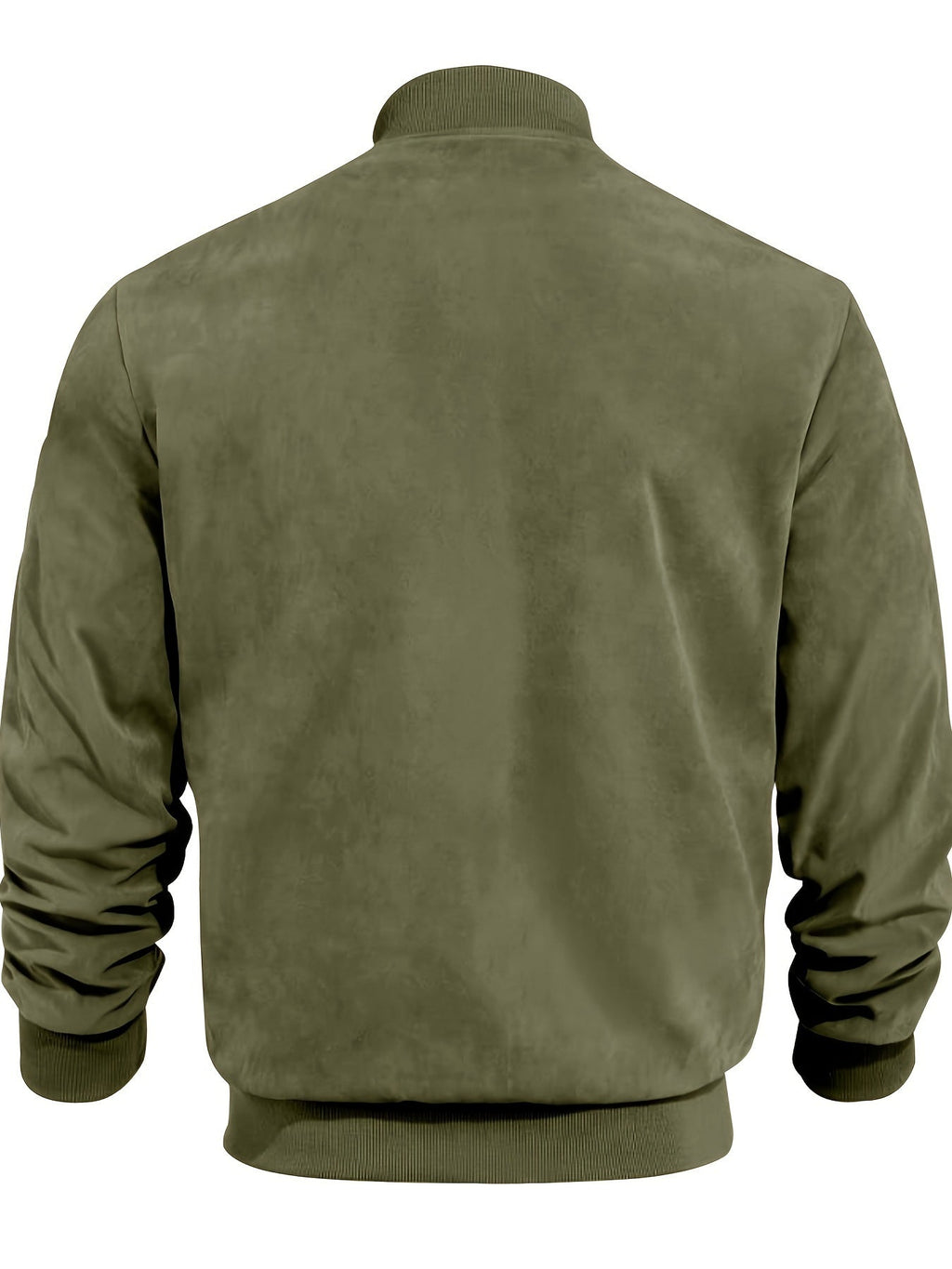 Suede Leather Jacket with Multiple Pockets
