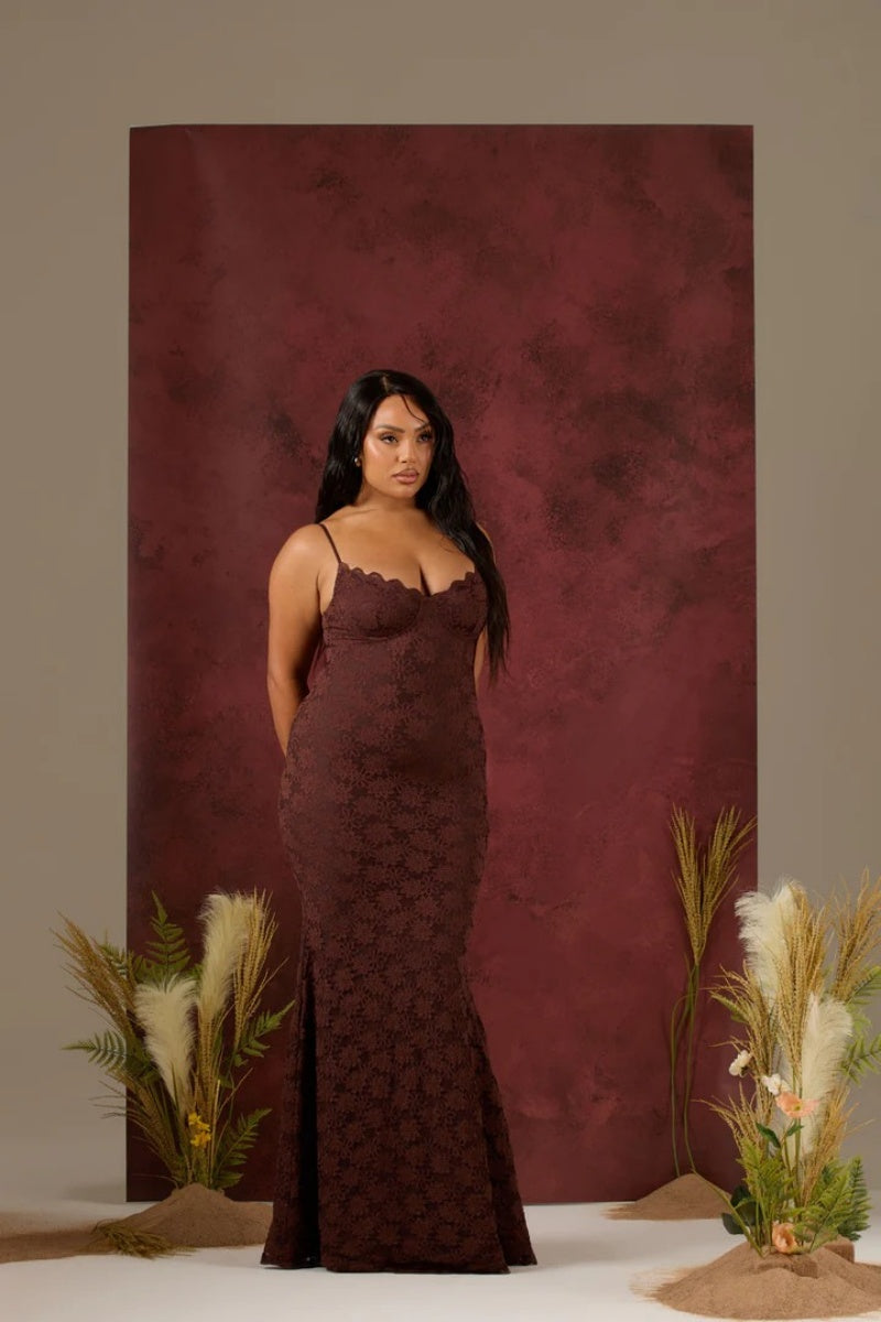 Leah Lace Maxi-Length Dress