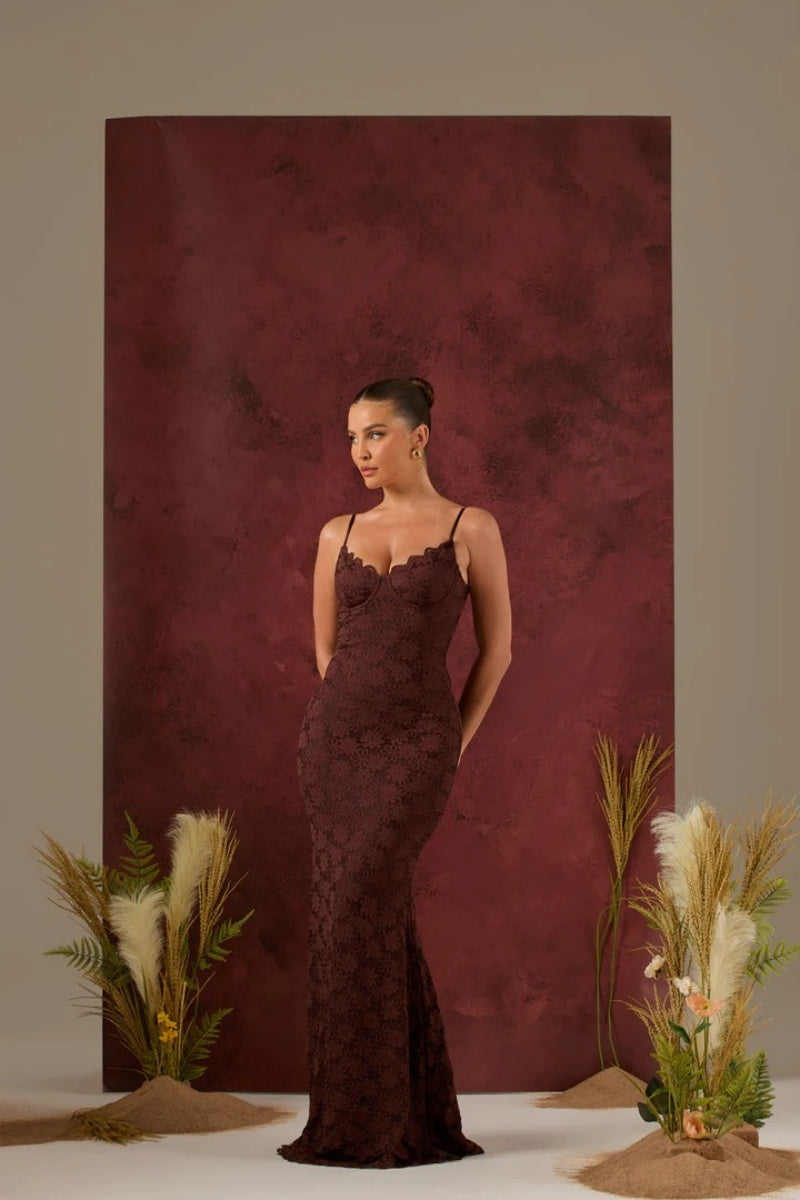 Leah Lace Maxi-Length Dress