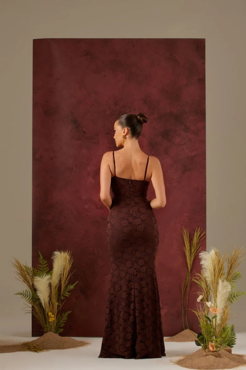 Leah Lace Maxi-Length Dress