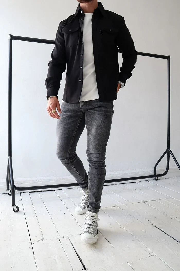 Shirt Jacket with Button Front