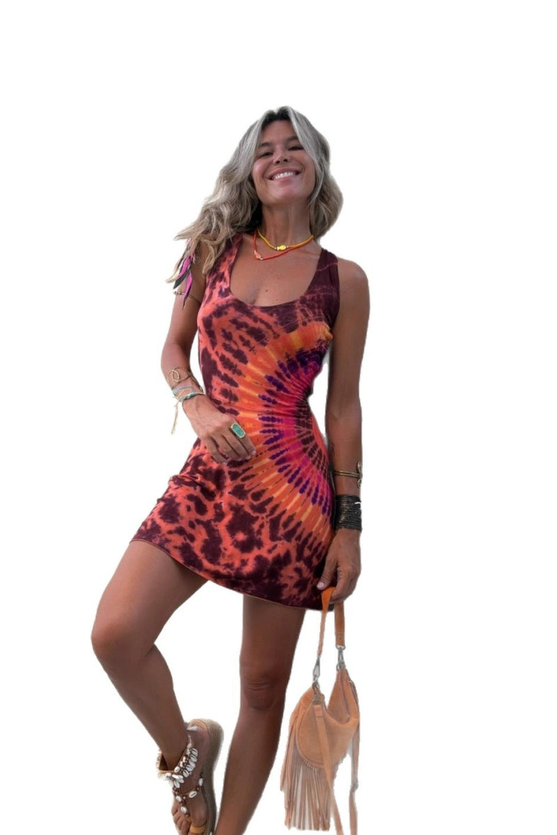 High-Waisted Camisole Mini-Length Dress