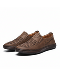 Leather Loafers with Hand-Stitched Detail