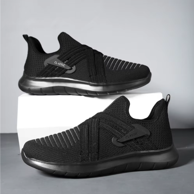 Knit Slip-On Shoes with Cushioned Sole